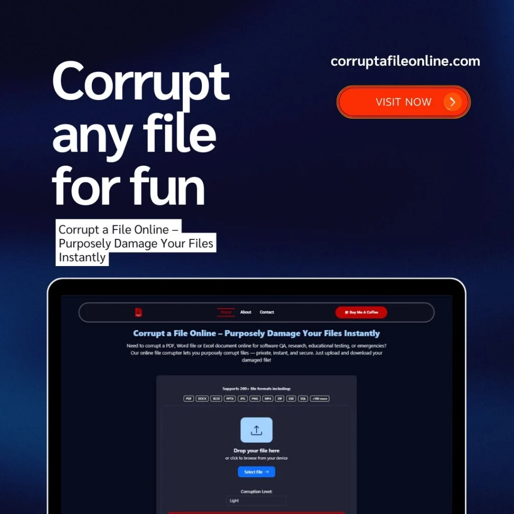 corrupt a file online ads