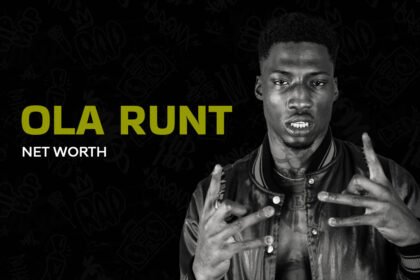 Detailed image showcasing Ola Runt net worth, featuring financial charts and statistics related to the rapper's earnings and assets.